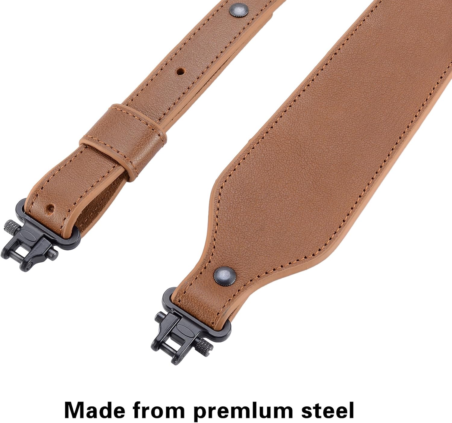 Raiseek Rifle Sling Buffalo Hide Leather Sling with Swivels, Durable Gun Strap, Metal Hardware 1" Wide : Sports & Outdoors