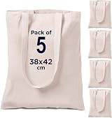 CENTRIX Natural Cotton Reusable Grocery Bag 15 x 16 5.5 oz Tote view 1