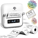 Phomemo M250 Label Maker Machine with Tape, 3 Inch Label Maker for Address, 2026 Upgrade Portable Barcode Printer for Business, Home, Logo Label, Sticker Printer for Phones & PC, with 1 Roll Label