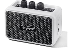 Leo Jaymz Mini Guitar Amplifier - 5W Dual Speaker BT Wireless Guitar Amp， Rechargeable Battery, Clean/Overdrive Modes, Headph