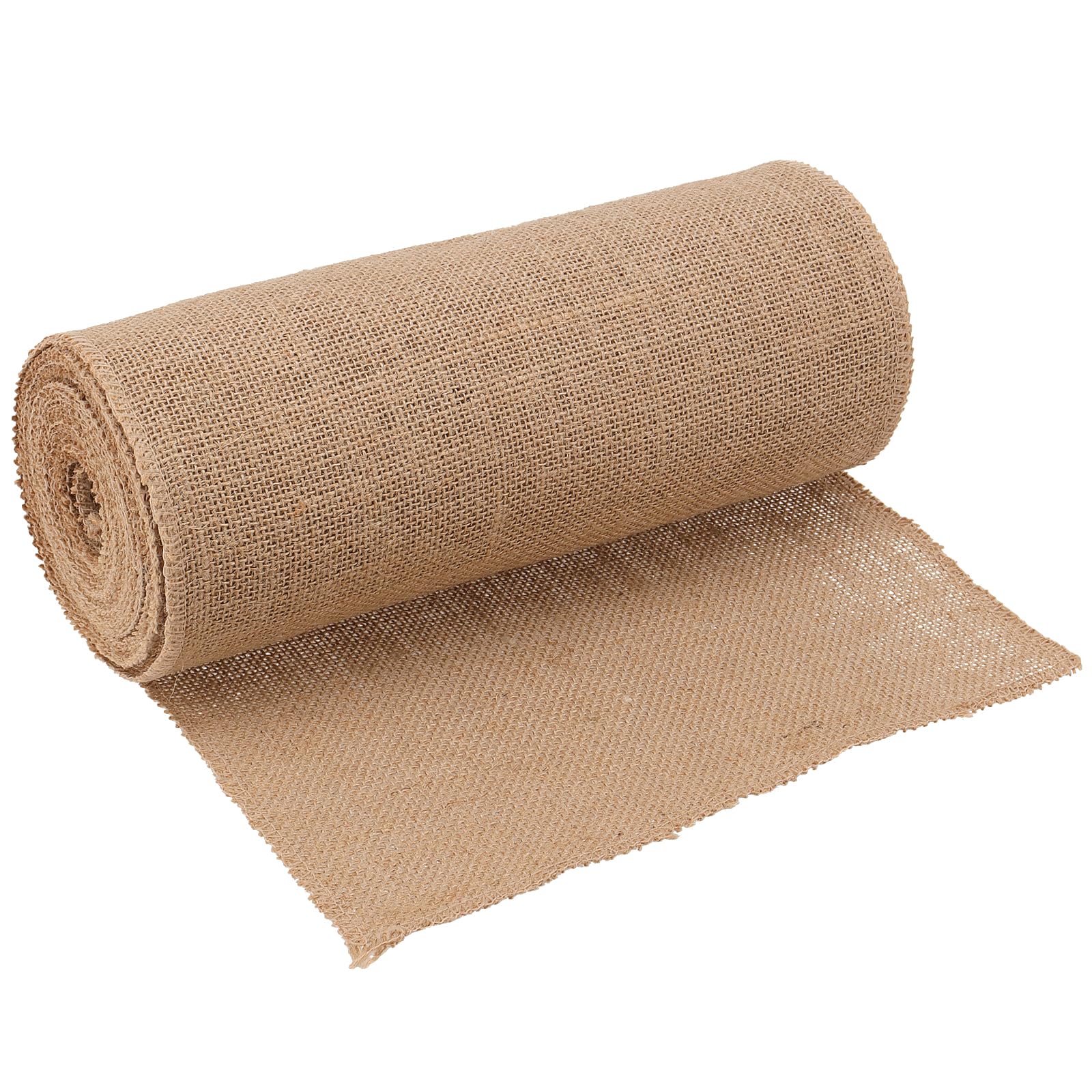 SINJEUN 30 cm × 20 m Natural Hessian Fabric Roll, Upholstery Burlap Table Runner Jute Table Cloth for DIY Craft, Wedding, Party, Displays, Home Decoration