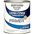 Rust-Oleum Brush On Paint 224430T Painter's Touch Latex, Quart, Acrylic Flat White Primer, 1 (Pack of 1)