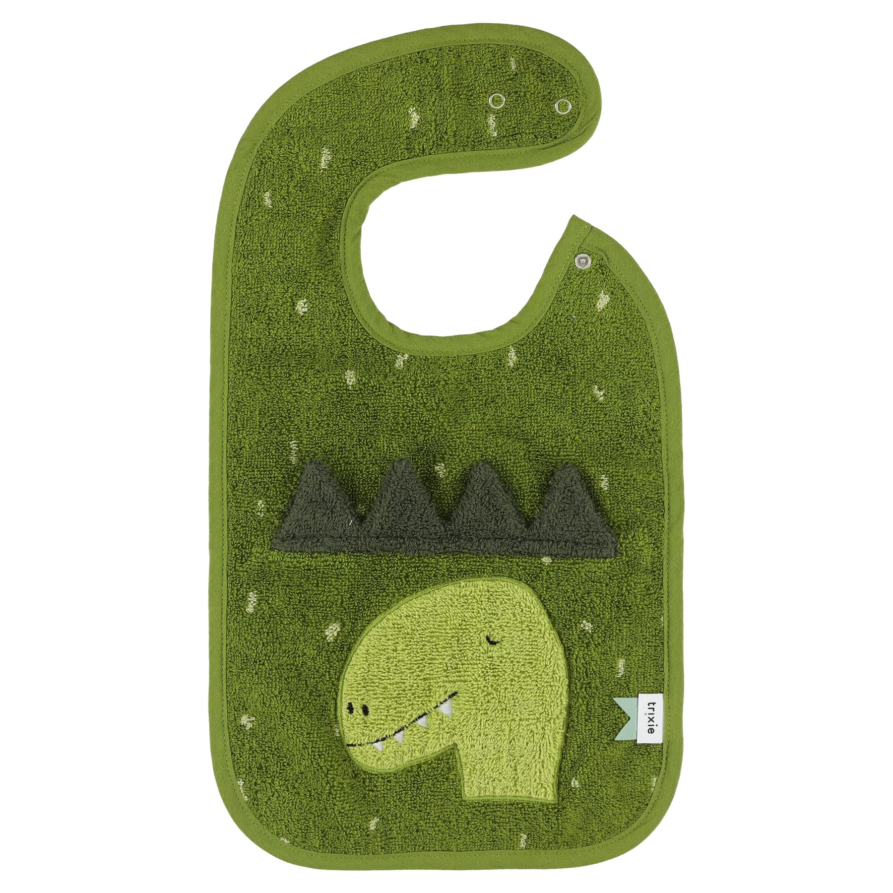Trixie Bib Mr. Dino - 100% Organic Cotton - Green