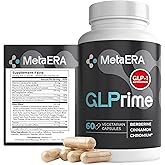 METAERA™ GLPrime Advanced GLP-1 Booster - GLP1 Support Supplement for Craving Control & Metabolic Support with Berberine, Cinnamon & Chromium – 1 Bottle