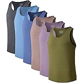 COLORFULLEAF Mens Undershirts Bamboo Rayon Tank Tops Men Crew Neck Stretchy Sleeveless Tank Shirts 3 or 6 Pack