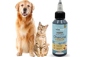 PETVET MEDIC Pet Vet Flavored Activated Charcoal Gel for Dogs & Cats (60ml Bottle), Dog First Aid Activated Charcoal, Absorbs Toxins, Supports Poisoning, Diarrhea & Gas Relief, Emergency Pet Dog Supplies (Beef)