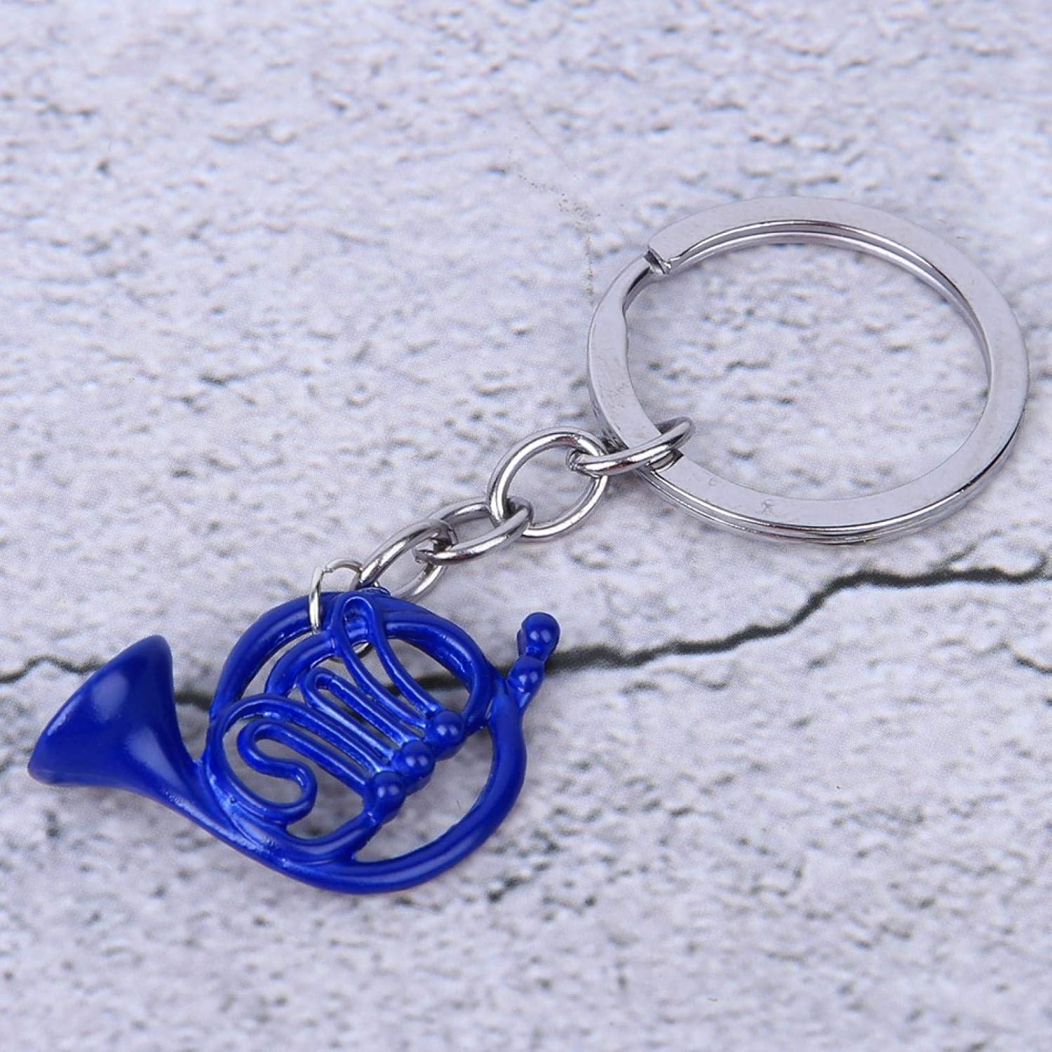 Music Instrument Keychain, Horn Key Ring, French Keychain, for Birthday