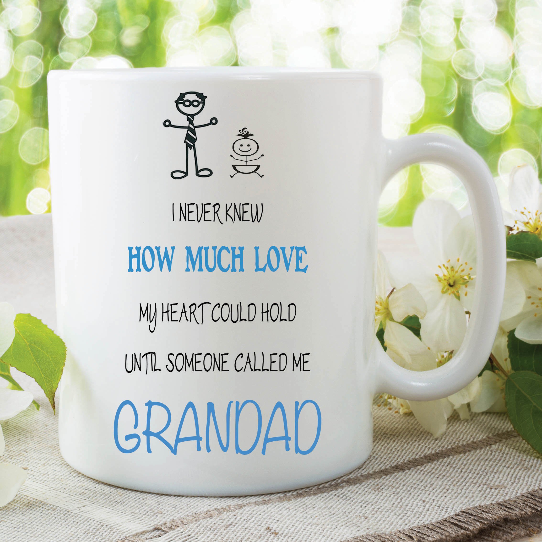 Grandad Mug Grandchild Gift Love Heart Hold Kids Kitchen Cup Work Gift WSDMUG236