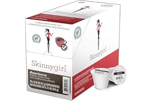 Skinnygirl Coffee Pods, Americano, Espresso Roast Coffee in Single Serve Pods for Keurig K Cups Brewers, 24 Count
