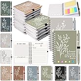 Kosiz 40 Pcs/20 Set Christian Notebook Bulk Spiral Bible Notebook and Pens Religious Notepad for Church Employee Appreciation Day Gifts for Office Coworkers Staff(Boho,Classic)