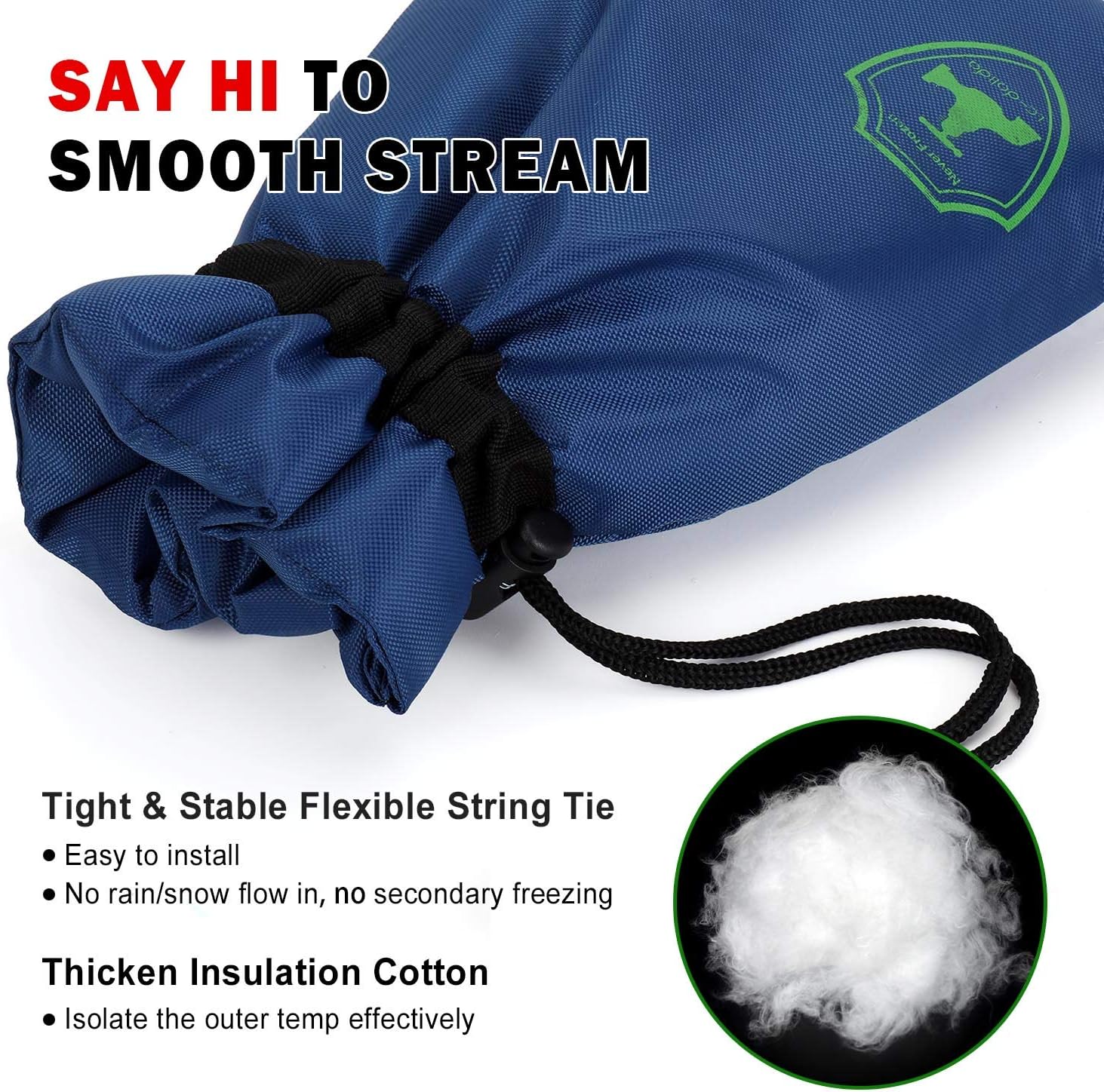 Outdoor Faucet Cover, 2-Pack Pro Super Insulate & Waterproof Unisize Outside Faucet Covering Socks for Winter Freeze Protection (Blue): Home Improvement