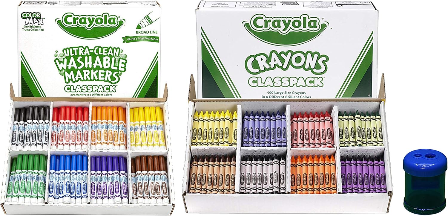 Crayola Broad Line Washable Markers, Classpack, 200 Count