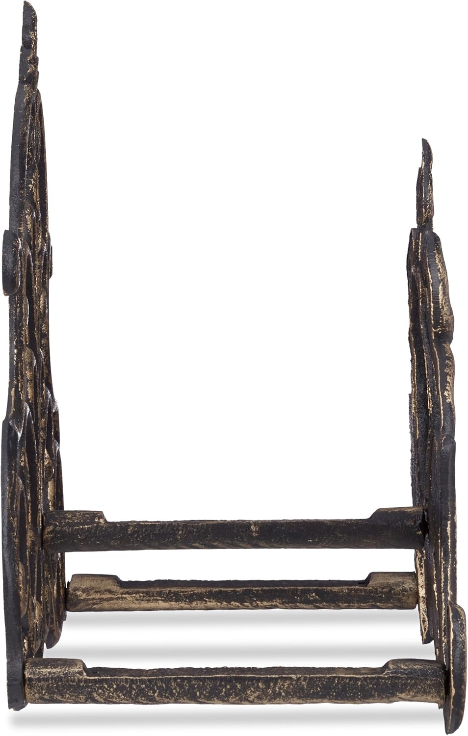 Relaxdays Antique Hose Holder, Cast Iron, Vintage Look, Wall-Mounted, HxWxD: 24 x 31.5 x 15 cm, Garden Hose Hanger, Bronze - Image 4