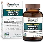 Himalaya Memory & Focus Herbal Supplement - Supports Cognitive Function, Attention, Vegan - 60 Capsules