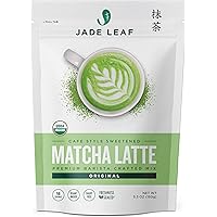 Jade Leaf Organic Matcha Latte Mix - Cafe Style Sweetened Blend - Sweet Matcha Green Tea Powder (5.3 Ounce)