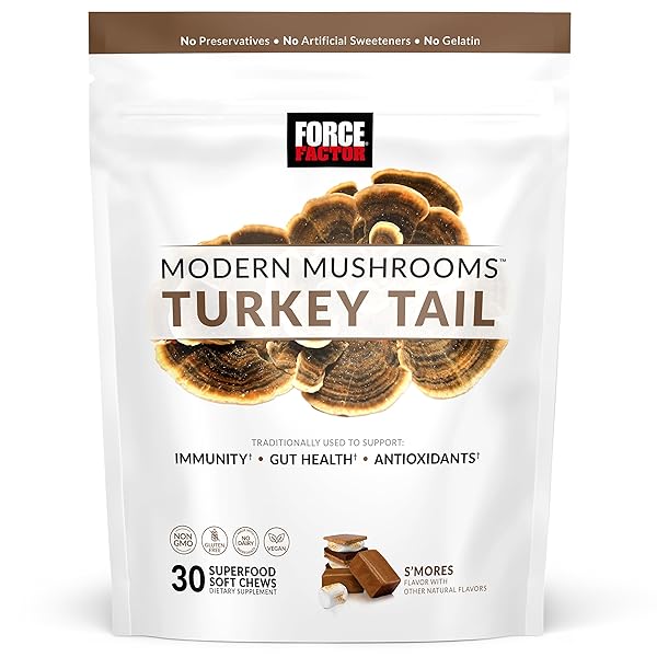 FORCE FACTOR MODERN MUSHROOMS SOFT CHEWS, TURKEY TAIL...