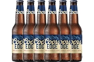 CHROMACAST Coors Edge Non-Alcoholic Beer - 6 Pack 12oz Bottles | Dealcoholized, Low-Calorie, Refreshing Brew