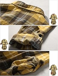 Match Womens Button Down Flannel Plaid Shirts roll