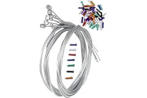 Ciomszan 10PCS Bicycle Brake Cable, Bike Derailleur Shifter Cables,Front and Rear Brake Lines Shift Cable Set for Shimano Sram Road Mountain Bike