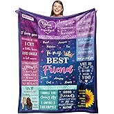 Gevuto Best Friend Blanket - Bestie Birthday Gifts for Women - Friendship Throw 50