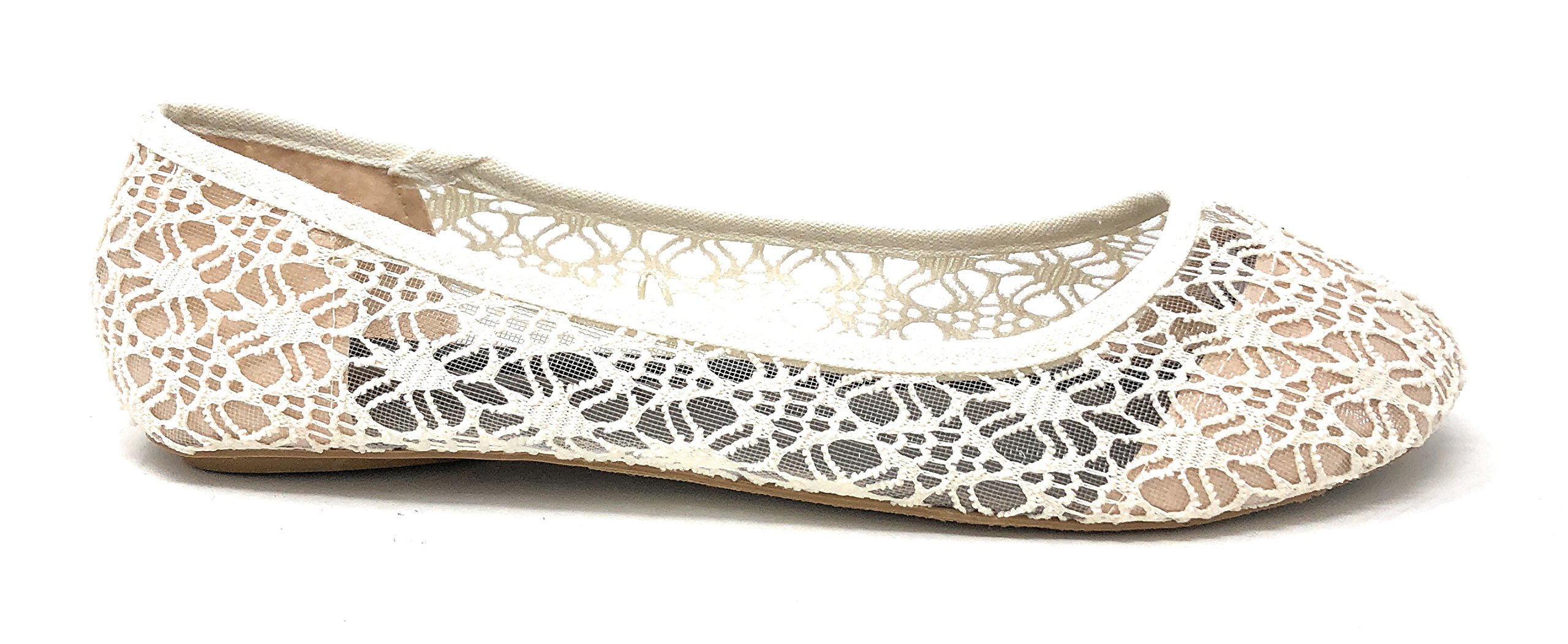 Charles Albert Women's Breathable Crochet Lace Ballet Flat - Image 3
