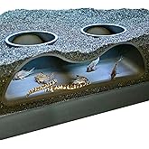 Lucky Critter Aquarium Underground Tunnel Cave Natural Curve Two Hole | Viewing Fish & Shrimp Under Gravel Tunnel | Fish Tank