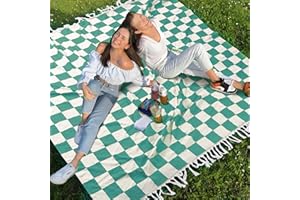 GENOVEGA Large Picnic Blanket Outdoor Law Park Grass Patio Mat Manta Para Soft Car Travel Essentials Road Trip Summer Vacation Stuff Outside Accessories Roadtrip Camping Gear Rv Must Haves Glamping Tent Gadget