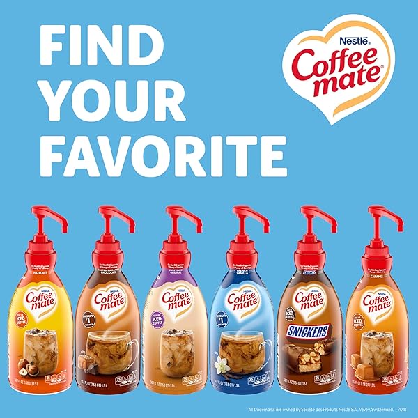 NESTLE COFFEE MATE COFFEE CREAMER, FRENCH VANILLA, CONCENTRATED LIQUID PUMP BOTTLE, NON DAIRY, NO REFRIGERATION, 50.7 OZ