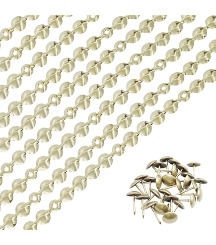 25 Pcs Bronze Tone Upholstery Nail Tacks - 11mmx13mm Flat Head Furniture Nails For Sofa, Headboard - View #3
