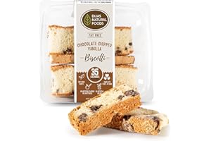 DIJAS Natural Foods, Crunchy Fat Free Biscotti Cookie, All Natural Preservative Free Ingredients, Delicious Low Calorie Snack (5 Ounces, Chocolate Chipped Vanilla)