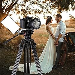 Video Tripod, COMAN 74" Professional Heavy Duty