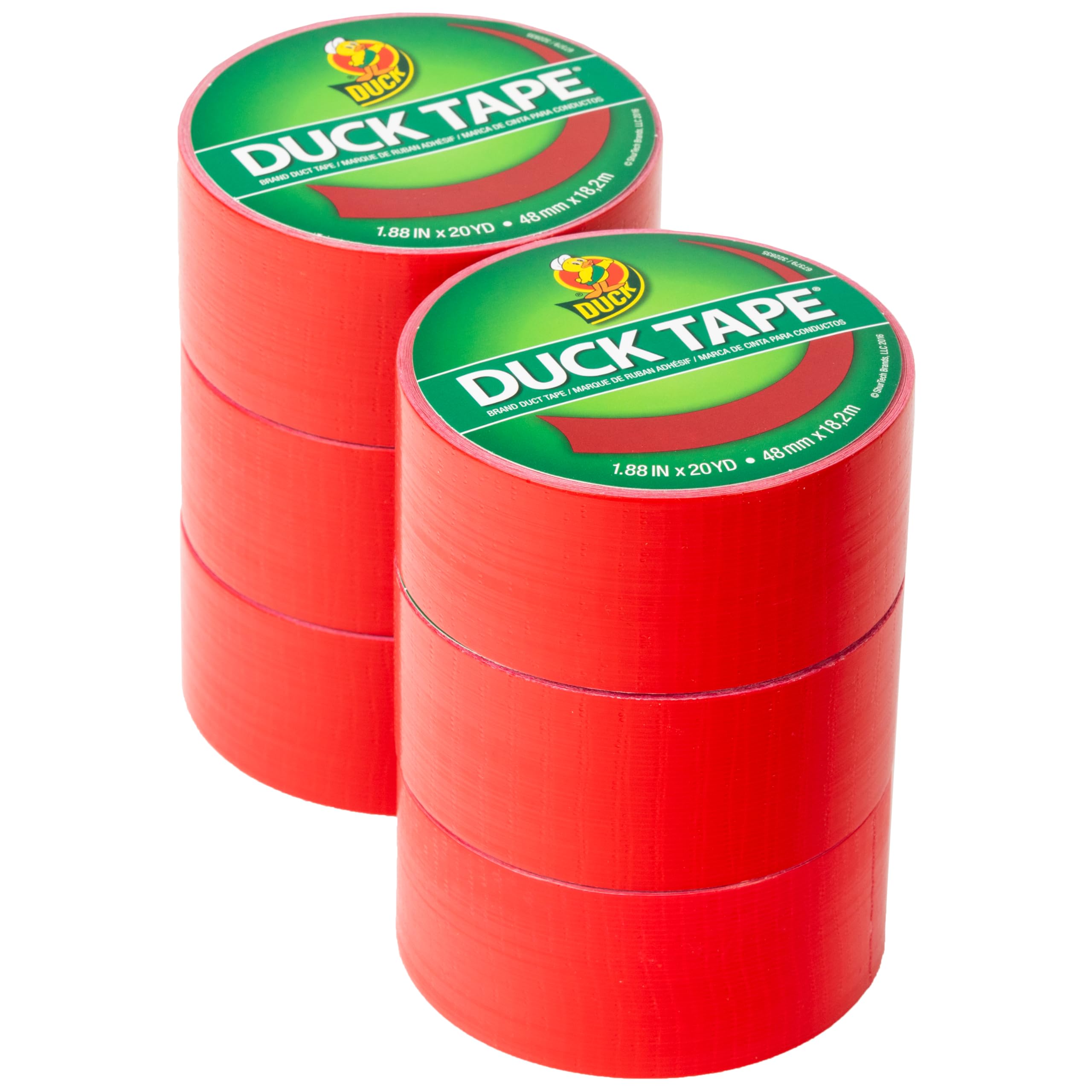 Duck Tape Solid Colours Red 48mm X 18.2m, Pack of 6 โ image 1