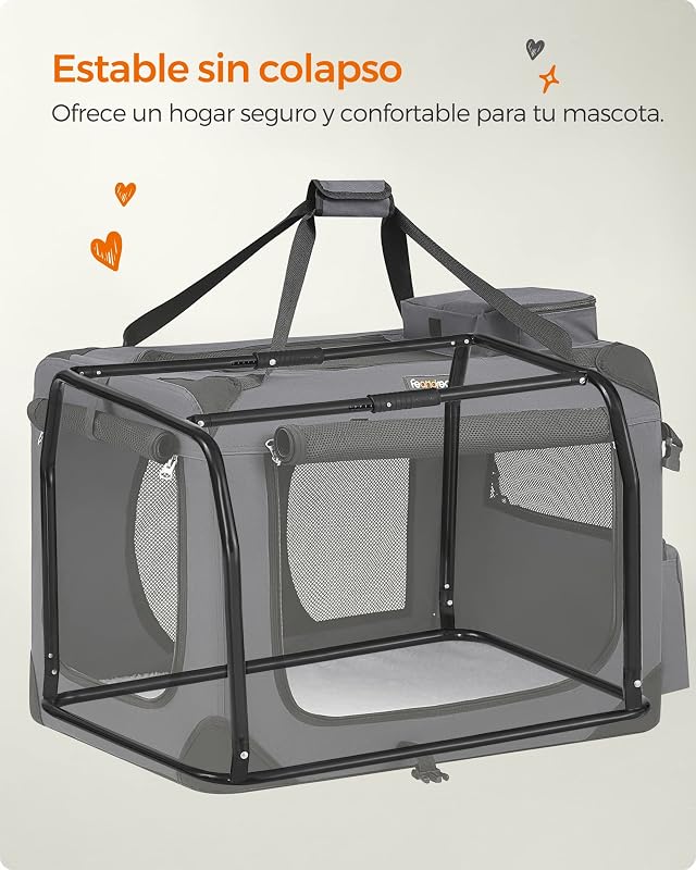 Transportadora para cães, dobrável, tecido Oxford, tamanho L