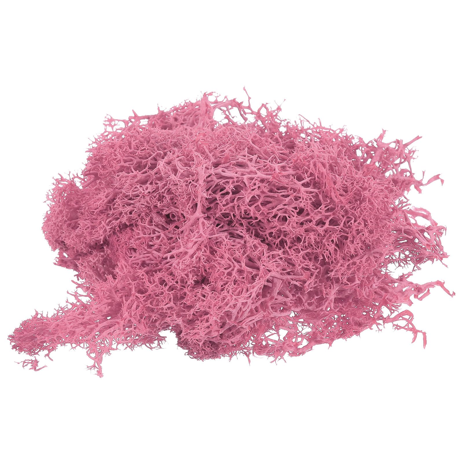 PATIKIL 3.5 OZ Fake Moss, Preserved Reindeer Moss Artificial Moss Lichen Centerpieces Decor Faux Moss for Potted Plants Christmas Crafts, Pink