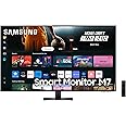 Samsung 43-Inch M7 (M70D) Series 4K UHD Smart Monitor, Speakers, HDR10, USB-C, Multiple Ports, Gaming Hub, SolarCell Remote, Vision Accessibility Tools, LS43DM702UNXGO, 2024, Black
