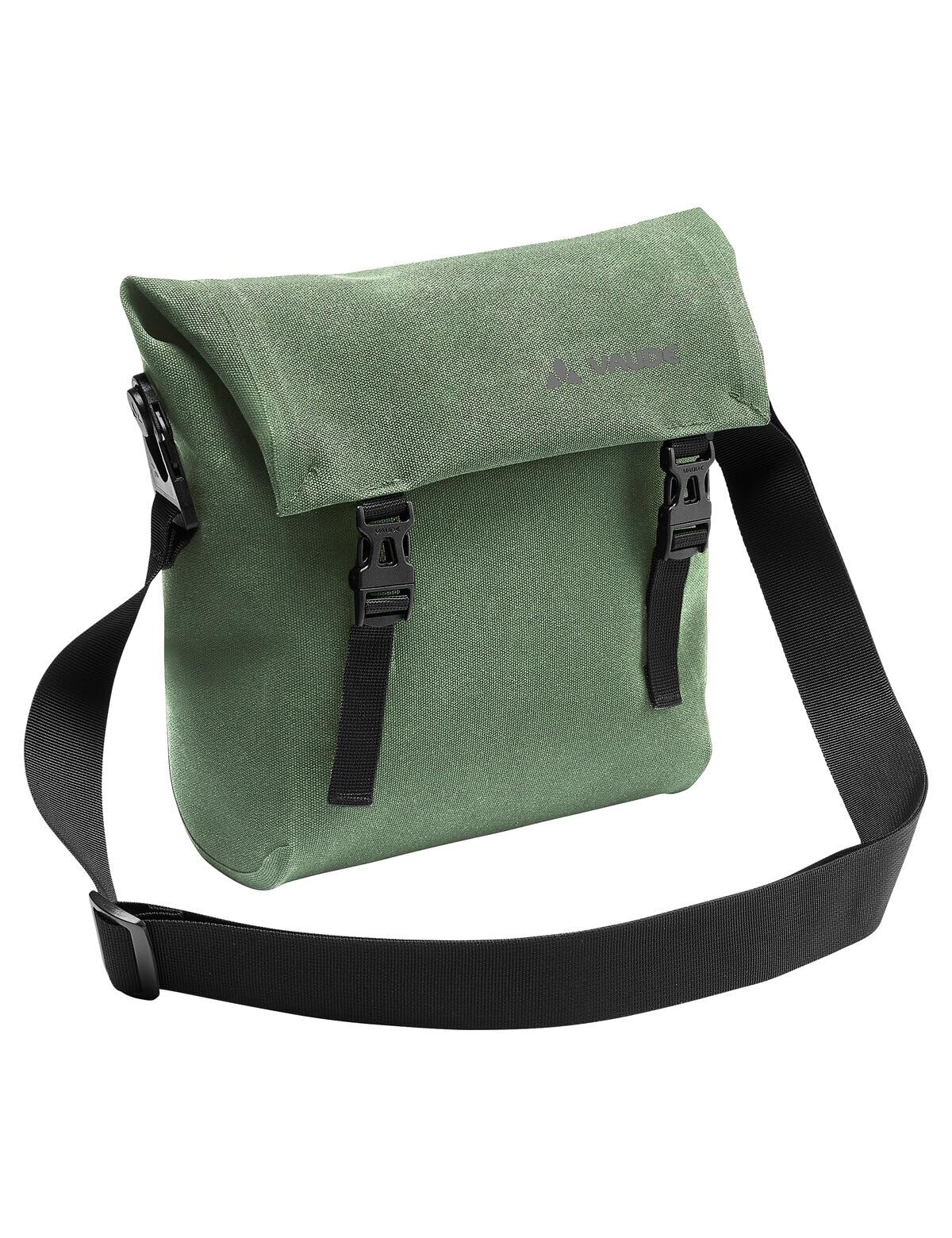 VAUDE Augsburg IV S - Handlebar Bag for Bicycle - with Removable Carry Strap - Waterproof Bicycle Bag, Willow Green