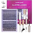 DIY Lash Extension Kit 320 Pcs Lash Clusters Kit Individual Lashes Natural 10-16mm C/D Curl with Bond Seal Tweezers Lash Glue Remover False Eyelashes for Beginner Eyelash Extensions at Home (30D+40D)