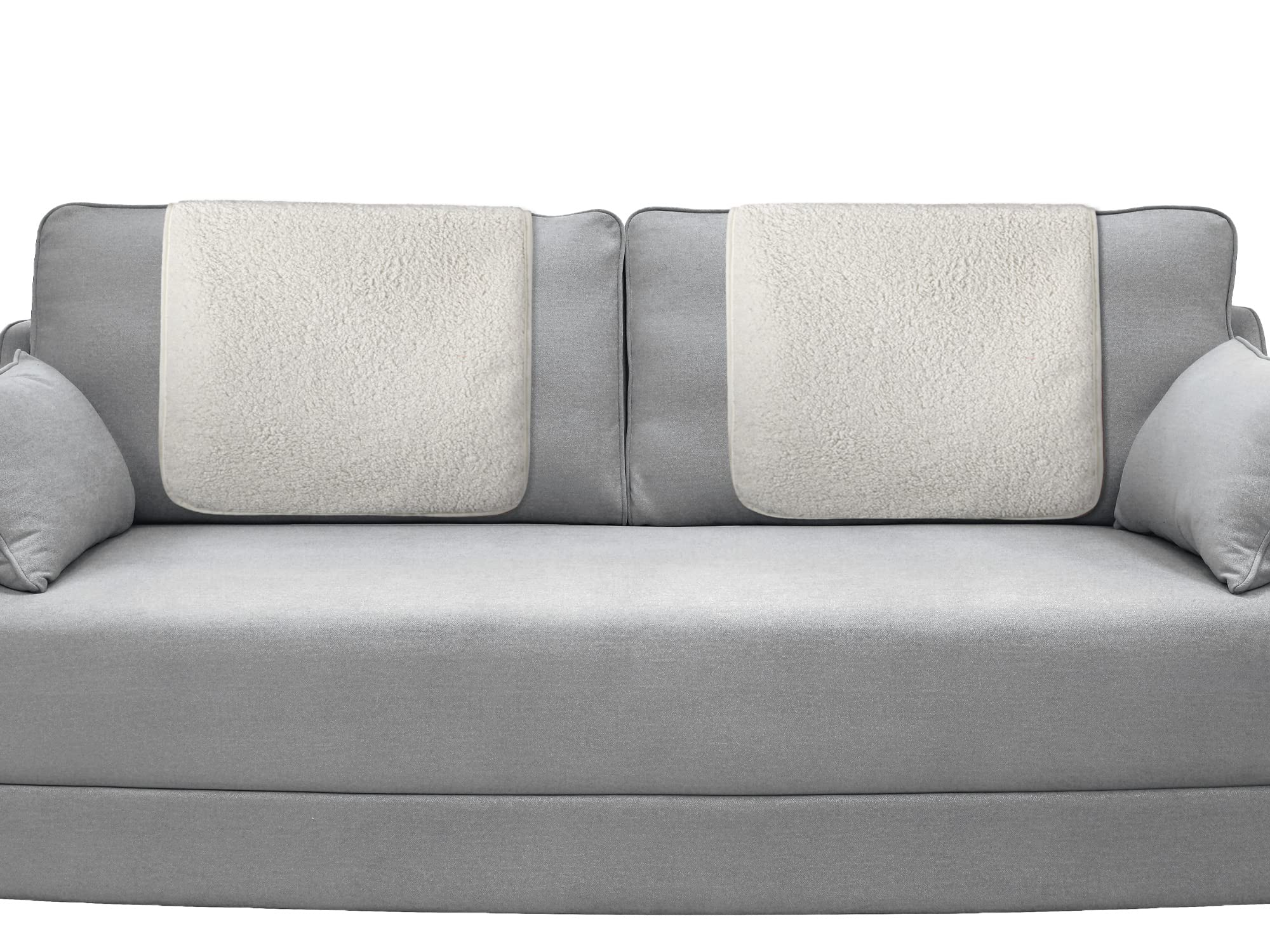 Photo 1 of Frienda 2 Pieces Recliner Headrest Covers Sofa Headrest Protector Sherpa for Recliner Chair Couch Furniture Non Slip for Living Room(Beige)