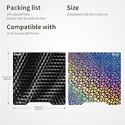 Upgrade 265x280MM Build Plate for Hi Combo, PEH PEK