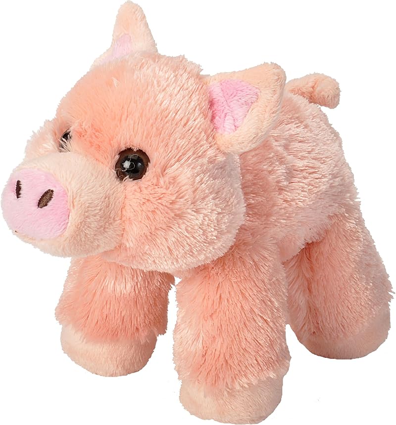 Wild Republic Pig Hug'ems Soft Toy 18cm Cuddly Gift for Kids
