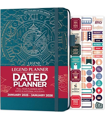 Legend Planner PRO (Jan 2021-Jan 2022) Dated - Deluxe Weekly & Monthly...