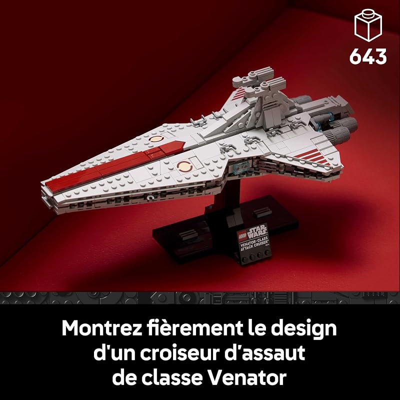 Star Wars 75441 Le Croiseur d’Assaut de Classe Venator - Set de Construction Adulte - Maquette du Vaisseau de la République - Décoration Salon - Cadeau Collector pour Fans de La Revanche des Sith — photo 2 sur 8