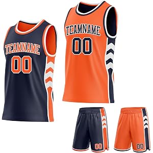 Custom Reversible Basketball Jersey Men Women Youth, Personalized Team Uniform Practice Shirt & Shorts Set Print Name
