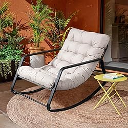 WQSLHX Outdoor Patio Rocking Chairs Set of
