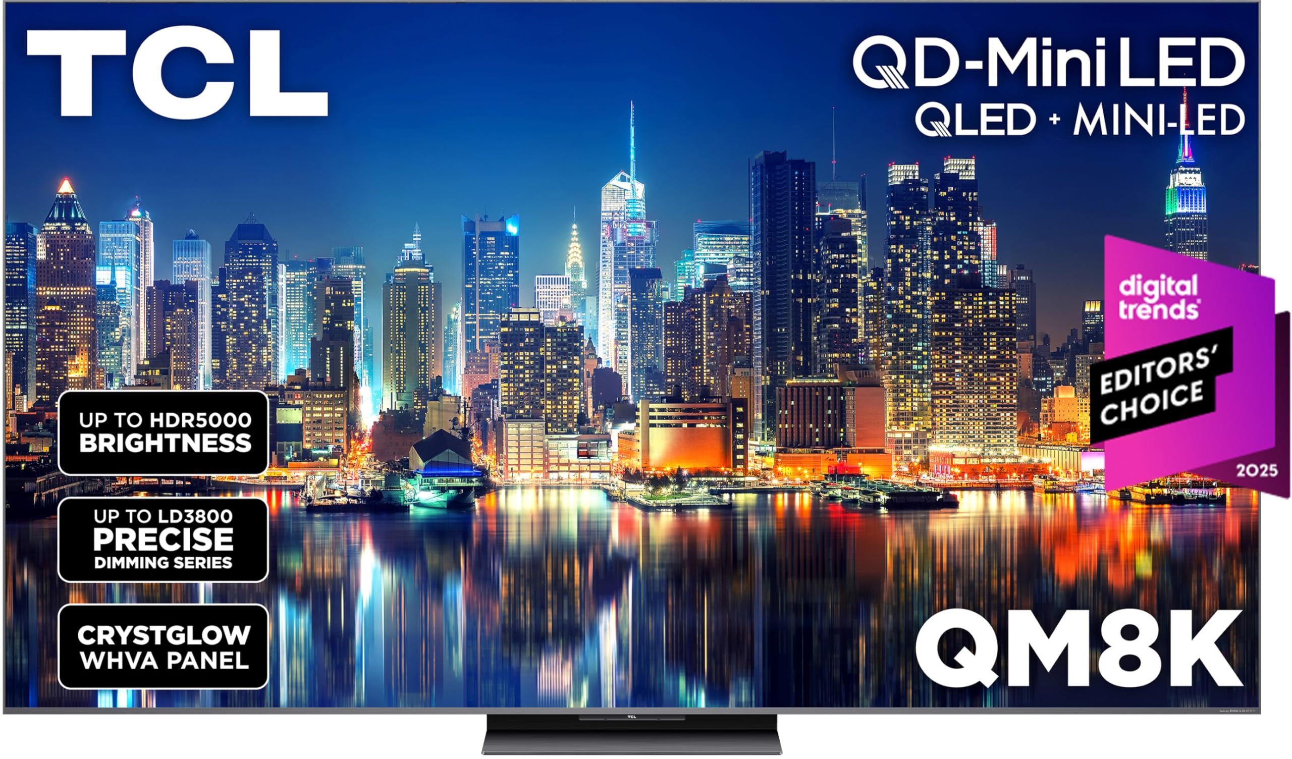 Photo 1 of SCREEN IS DAMAGED*********** TCL 75 Inch Class QM8K Series | Mini LED QLED 4K HDR | 75QM8K, 2025 Model | 120HZ-144HZ Anti Reflective Wide Angle Screen Smart Google TV Dolby Atmos | Voice Remote Alexa Gaming Streaming Television
