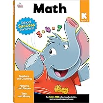 Carson Dellosa Math Workbook―Basic Concepts for Kindergarten Math, Numbers, Counting, Patterns, Shapes, Time, Money, Classroom or Homeschool ...