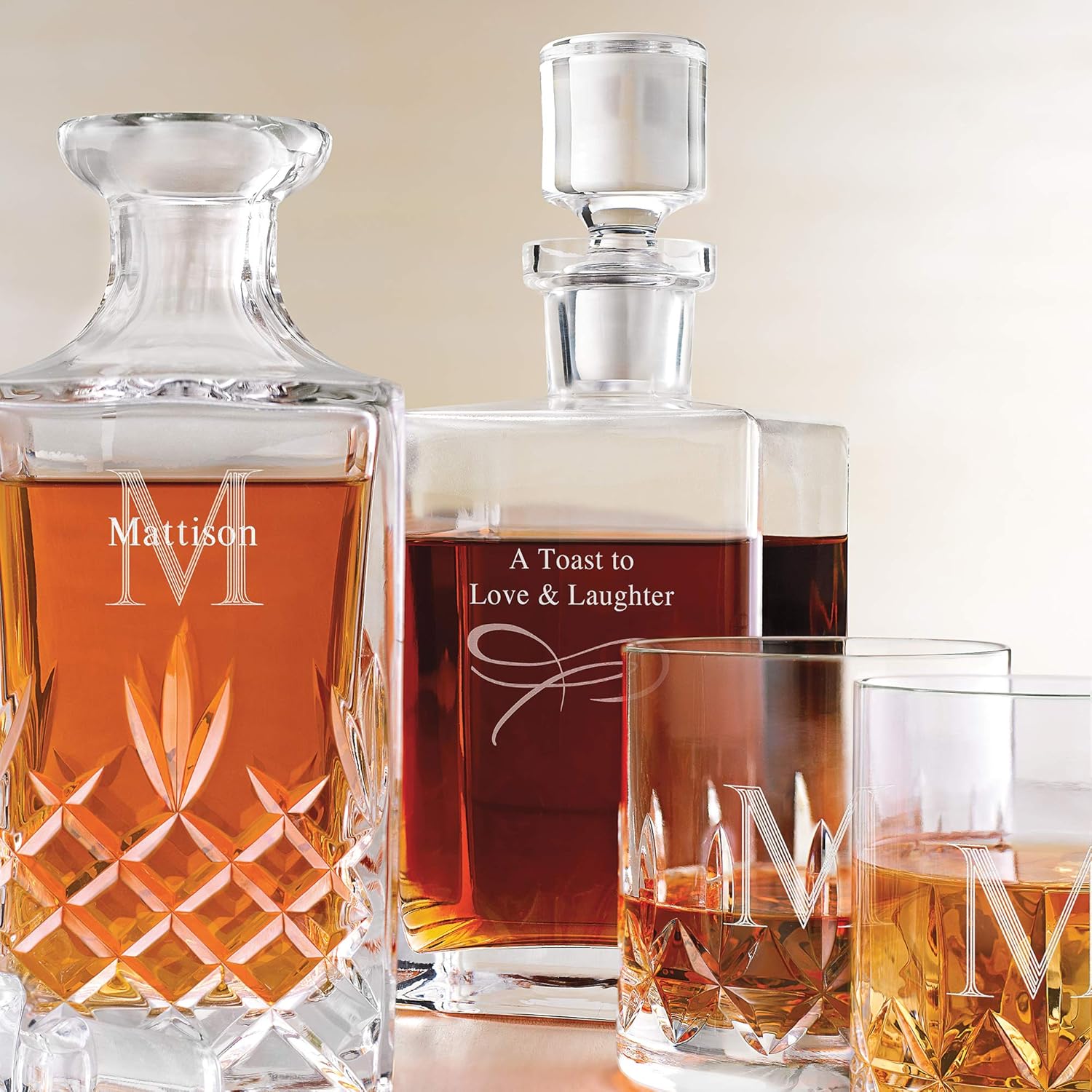 Things Remembered Personalized Glass Decanter, Whiskey Decanter with
