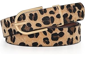 SANSTHS Women Faux Leather Chic Belts for Jeans Pants Fashion Ladies Belt Solid Color with Gold Curved Pin Buckle