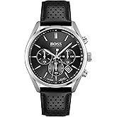 BOSS Men’s Chronograph Quartz Watch – Premium Design with 100M Water Resistance – Sporty and Refined Timepiece