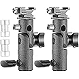 SLOW DOLPHIN Camera Flash Speedlite Mount Swivel Light Stand with Umbrella Bracket Holder （2 PCS）